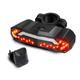 Smart Bicycle Brake Rear Light USB Charging Alarm Outdoor Night Mountain Bike Steering LED Taillights Waterproof