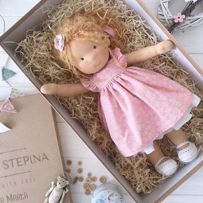 Cotton Waldorf Doll Doll Artist Handmade Festival Thumb Gift Box