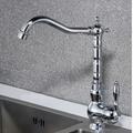 Kitchen faucet - Single Handle One Hole Electroplated Pull-out / Pull-down Centerset Retro Vintage Kitchen Taps