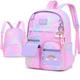 Cute Backpack Anti-theft Nylon School Bag for Children Girls Cartoon Children Rucksack Student Casual Daypack Book Bags ETH, Back to School Gift