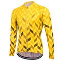 Fastcute Men's Cycling Jersey Long Sleeve Winter Plus Size Bike Sweatshirt Jersey Top with 3 Rear Pockets Mountain Bike MTB Road Bike Cycling Breathable Front Zipper Soft Quick Dry Skin Red Yellow