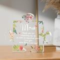 Meaningful Mom Gifts Acrylic Thank You Mom Signs For Women Desk Decoration Mother's Day Gifts From Daughters/Son Inspirational Table Decor Present For Mother