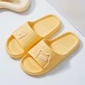 EVA Slippers Letter Bear Cartoon Pattern Summer Women Slippers Bath Thick Platform Non-Slip Home Flip Flops Beach Sandals Ladies Slides Indoor Outdoor