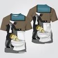 Skibidi Toilet Speaker Man TV Man Camera Man T-shirt Print Graphic T-shirt For Couple's Men's Women's Adults' 3D Print Casual Daily