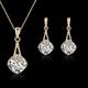 Bridal Jewelry Sets 1 set Alloy 1 Necklace Earrings Women's Stylish Simple Classic Precious Geometric Jewelry Set For Wedding Party