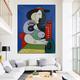 Hand painted Pablo Picasso Woman with a Watch oil painting Hand-Painted Oil Painting Replica Large Dinning Room Wall ArtBed Room Wall DecorKitchen Framed Art or only canvas
