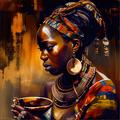 People Wall Art Canvas African Woman Prints and Posters Abstract Portrait Pictures Decorative Fabric Painting For Living Room Pictures No Frame