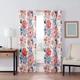 Blackout Curtain Blue Pattern Flowers Curtain Drapes For Living Room Bedroom Kitchen Window Treatments Thermal Insulated Room Darkening