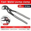 Water Pump Pliers Quick-Release Plumbing Pliers Pipe Wrench Adjustable Water Pipe Clamp Pliers Household Hand Tools Multi-functional Kitchen Sink Spanner Wrench That Defend Bath