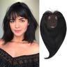 14Inch Hair Topper for Women With Thinning Hair Wiglets Toppers for Thinning Hair With Bangs Big Base Cover Synthetic Hair Topper Clip-in Hair Pieces Dark Brown