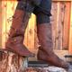 Men's Boots Retro Cowboy Boots Vintage Classic British Outdoor Leather Black Brown Fall