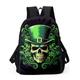 Men's Backpack 3D Print Commuter Backpack Outdoor Daily St. Patrick's Day Character Polyester Large Capacity Breathable Lightweight Zipper Print Army Green Dark Green Green