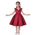 Kids Girls' Party Dress Solid Color Sleeveless Formal Performance Wedding Lace Adorable Daily Beautiful Cotton Midi Party Dress Floral Embroidery Dress Flower Girl's Dress Summer Spring Fall 3-10