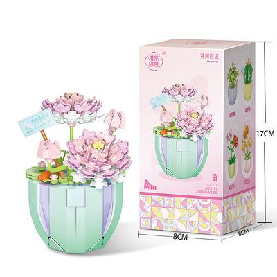 Women's Day Gifts Compatible With Puzzle Assembly Toys Small Particle Building Blocks Flowers Meat Potted Plants Bouquet Decorations Girls' Gifts Mother's Day Gifts for MoM