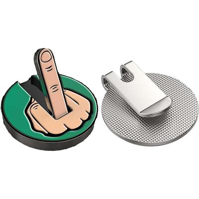 Funny Middle Finger Golf Ball Marker Magnetic Golf Hat Clip Removable Golf Ball Position Mark Golf Decorations Durable Funny Golf Decorations