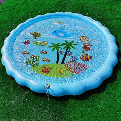 Inflatable Sprinkler Pool Children's Water Playing Toys Shark Swimming Pool Game Sprinkler Pool Dog Sprinkler Pad