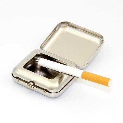 Portable New Silver Tinplate Lightweight Personality Creative Fashion Ashtray Outdoor Travel Quality Tide