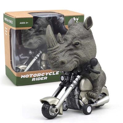 Children's Toys 19 Hand-Painted Inertia Motorcycle Simulation Dinosaur Animal Locomotive Model Toys