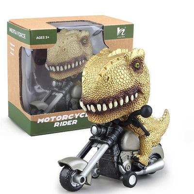 Children's Toys 19 Hand-Painted Inertia Motorcycle Simulation Dinosaur Animal Locomotive Model Toys