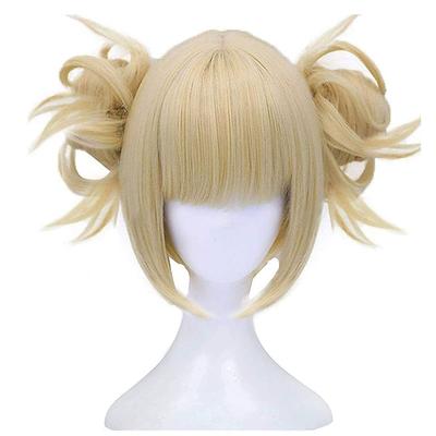 Bakugou Wig Deku Wig Toga Wig Uraraka Cosplay Wig Cosplay Wig Wavy Middle Part Wig Blonde One Color Synthetic Hair Women's Blonde Halloween Wigs