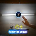 LED Motion/Hand Scan Sensor Night Light Stepless Dimming USB Charging Timing Clock Cabinet Kitchen Bathroom Mirror Lamp Lighting 1PC