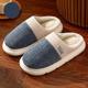 Men's Clogs Mules Slippers Flip-Flops Fleece Slippers Plush Slippers Memory Foam Slippers Comfort Shoes Fleece lined Walking Casual Daily Elastic Fabric Warm Loafer Gray blue Gray simple Navy