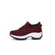 Women's Trainers Athletic Shoes Sneakers Plus Size Daily Round Toe Sporty Basic Casual Running Tennis Shoes Walking Knit Tissage Volant Loafer Black / Red Blue Purple