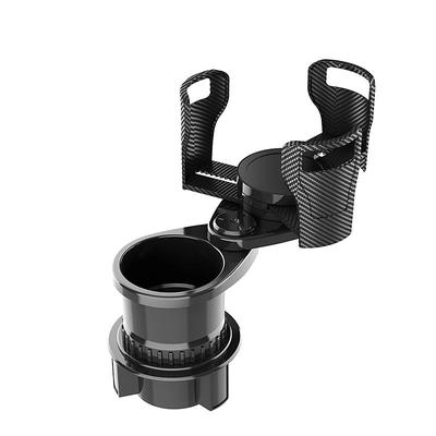 2 in 1 Multifunctional Car Cup Holder 360 Rotating Adjustable Car Cup Holder Expander Adapter Base Tray for Snack Bottles Cups