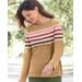 Blair Women's Striped-Yoke Bateau-Neck Tee - Multi - PM - Petite