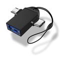 adattatore portatile otg tipo c adattatore da micro usb a usb 3.0 maschio a femmina 2 in 1 multifunzione in movimento convertitore in alluminio con portachiavi accessori per telefoni stonego per