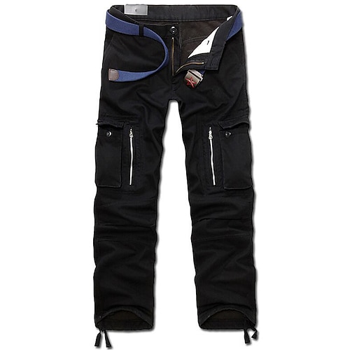 pantaloni foderati in pile da uomo pantaloni da escursione pantaloni pantaloni da lavoro pantaloni cargo pantaloni da pista inverno termico esterno caldo rivestimento in pile antivento fondi ripstop kaki nero verde militare pesca arrampicata in...