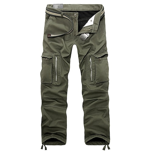 pantaloni foderati in pile da uomo pantaloni da escursione pantaloni pantaloni da lavoro pantaloni cargo pantaloni da pista inverno termico esterno caldo rivestimento in pile antivento fondi ripstop kaki nero verde militare pesca arrampicata in...