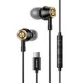 Auricolari in-ear premium di tipo C: suono stereo HiFi controllo via cavo intelligente per Samsung dispositivi Android