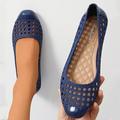 scarpe basse slip-on blu navy da donna – scarpe leggere e traspiranti in gelatina con soletta ammortizzata per abbigliamento casual estivo e passeggiate in spiaggia