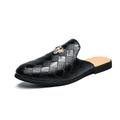 Per uomo Zoccoli e ciabatte Scarpe scozzesi stile britannico Mezze scarpe Scarpe comfort Informale Formale Giornaliero PU Traspirante Mocassino Nero Blu Estate Primavera