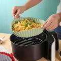 2 pezzi riutilizzabili friggitrice ad aria pentola in silicone teglia da forno per pizza airfryer cestino in silicone pollo fritto griglia padella tappetino per cucina
