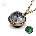 collana pianeta farjing, bagliore nel sistema galassia scuro doppia faccia vetro cupola pianeta collana ciondolo gioielli regalo