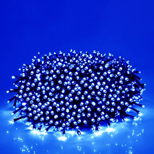 50m 100m stringa di luce impermeabile esterna festival festa luce decorativa 8 modalità guscio in ferro alimentatore impermeabile giardino giardino lampada di illuminazione da giardino 24v a bassa