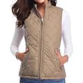 gilet da trekking da donna senza maniche, esterno, termico, caldo, ad asciugatura rapida, tasca con cerniera, morbido, invernale, tasca con cerniera, sportivo, grigio scuro, nero, bianco, caccia,