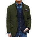 blazer da uomo retrò vintage in tweed blazer a spina di pesce cappotto sportivo regolare plus size monopetto a due bottoni nero champagne bordeaux blu 2024