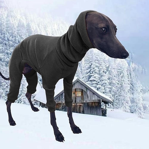 cappotto invernale per cani giacca aderente per cani maglione per cani maglione per levriero whippet, vestiti per cani maglione a collo alto per levrieri, maglietta calda vestiti per animali