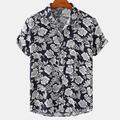 Per uomo Camicia Camicia Estiva Camicia casual Camicia da Spiaggia Camicia hawaiana estiva Camicia con Bottoni Nero Bianco Giallo Verde chiaro Rosa Manica Corta Motivi a griglia / plaid Stampe