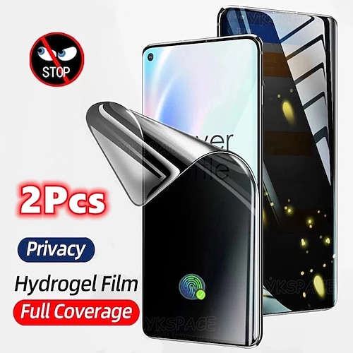 2 pezzi Proteggi schermo Per Samsung Galaxy S25 Ultra S25 Ultra Plus S24 Ultra Plus S23 S22 S21 S20 Plus Ultra Note 20 Ultra 10 Plus Idrogel TPU Privacy Anti-spia Anti-bolle Anti-impronte Ultra