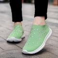 sneakers slip-on arcobaleno da donna – scarpe sportive in maglia colorata con decorazioni in strass per abbigliamento casual e passeggiate