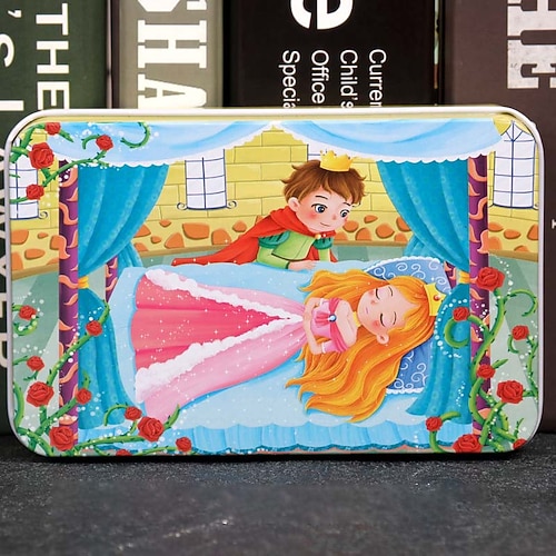 Puzzle di legno per bambini puzzle da 60 pezzi in scatola di ferro puzzle per educazione prescolare giocattoli in legno regalo di Natale