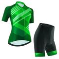 Per donna Maglia con salopette corta da ciclismo Maglia con pantaloncini da ciclismo Manica corta Ciclismo da montagna Cicismo su strada Nero Rosso Blu Pop art Strisce Bicicletta Asciugatura rapida
