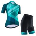 Per donna Maglia con salopette corta da ciclismo Maglia con pantaloncini da ciclismo Manica corta Ciclismo da montagna Cicismo su strada Nero Rosso Blu Pop art Strisce Bicicletta Asciugatura rapida