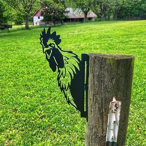 animali metallo giardino art decor, divertente mucca che fa capolino sculture da parete in metallo arte del ferro battuto resistente alle intemperie mucca segno esterno giardino agriturismo arredamento mucca parete arredamento