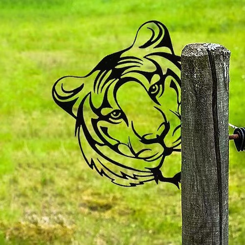 animali metallo giardino art decor, divertente mucca che fa capolino sculture da parete in metallo arte del ferro battuto resistente alle intemperie mucca segno esterno giardino agriturismo arredamento mucca parete arredamento