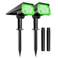 2pcs riflettore di paesaggio solare all'aperto 2 modalità di luminosità 2 in 1 riflettore di paesaggio solare ip67 luce esterna solare impermeabile luci di via della luce del prato